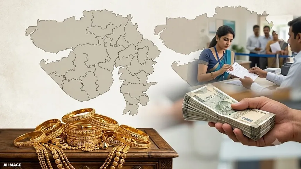 ગુજરાતીઓએ મોટી રકમનું સોનું ગિરવે મૂકીને ગોલ્ડ લોનનો વિકલ્પ પસંદ કર્યો છે. પર્સનલ લોનની સરખામણીએ ગોલ્ડ લોન વધુ સરળ અને ઝડપી મળતી હોવાથી નાણાકીય જરૂરિયાતો માટે લોકોમાં આ વિકલ્પની પસંદગી વધી રહી છે.