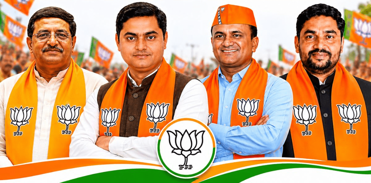 ગુજરાતની રાજ્યસભા ચૂંટણી : ભાજપના ચાર નવા ઉમેદવારોએ વિજયમુહૂર્તમાં ઉમેદવારી ફોર્મ ભર્યા 