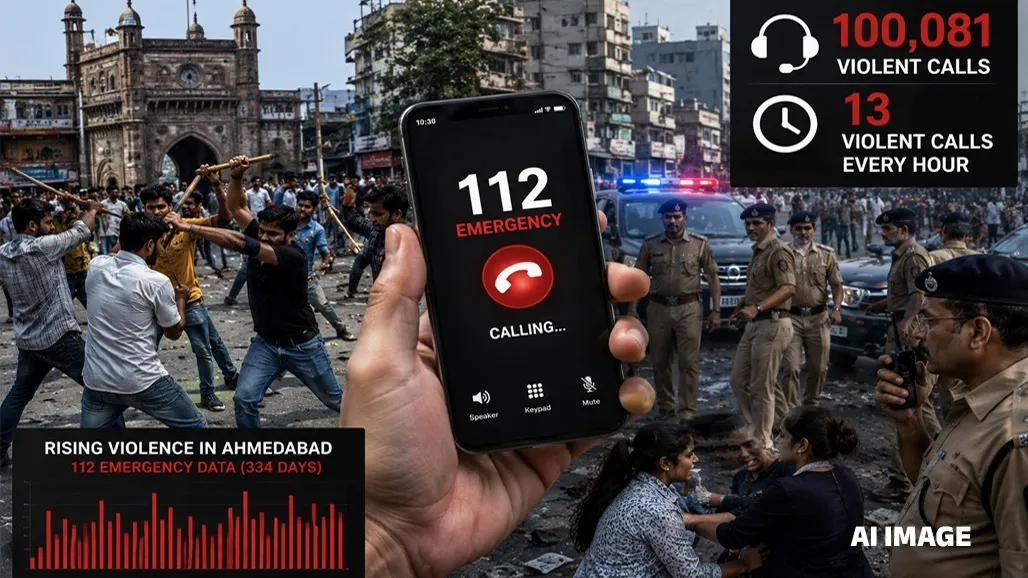 112 કોલિંગના આંકડાથી 'સેફ સિટી' અમદાવાદની પોલ ખુલી, 1 લાખથી વધુ ઝઘડા, દર કલાકે હિંસાના 13 કૉલ