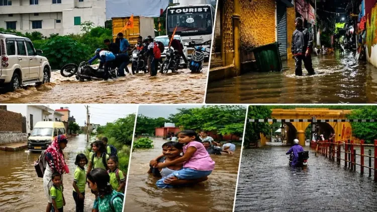 દેશના અનેક રાજ્યોમાં ચોમાસું હવે ભારે તબાહી મચાવી રહ્યું છે. સતત પડી રહેલા વરસાદને કારણે અનેક વિસ્તારોમાં રસ્તાઓ નદી જેવા બની ગયા છે, ઘરો અને શાળાઓ પાણીથી ઘેરાઈ ગયા છે અને સામાન્ય જનજીવન